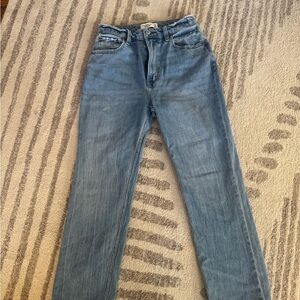 Abercrombie & Fitch Light Blue Ankle Straight Jeans
